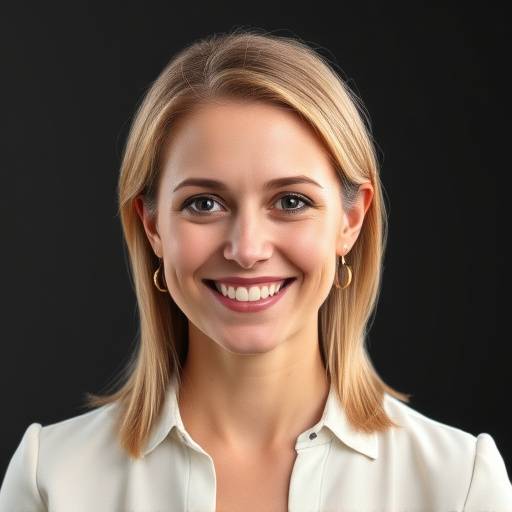 Portrait de Sophie Dubois, souriante, cadre d'entreprise.