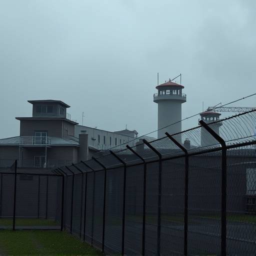 Prisi√≥n de m√°xima seguridad con vallas y torres
